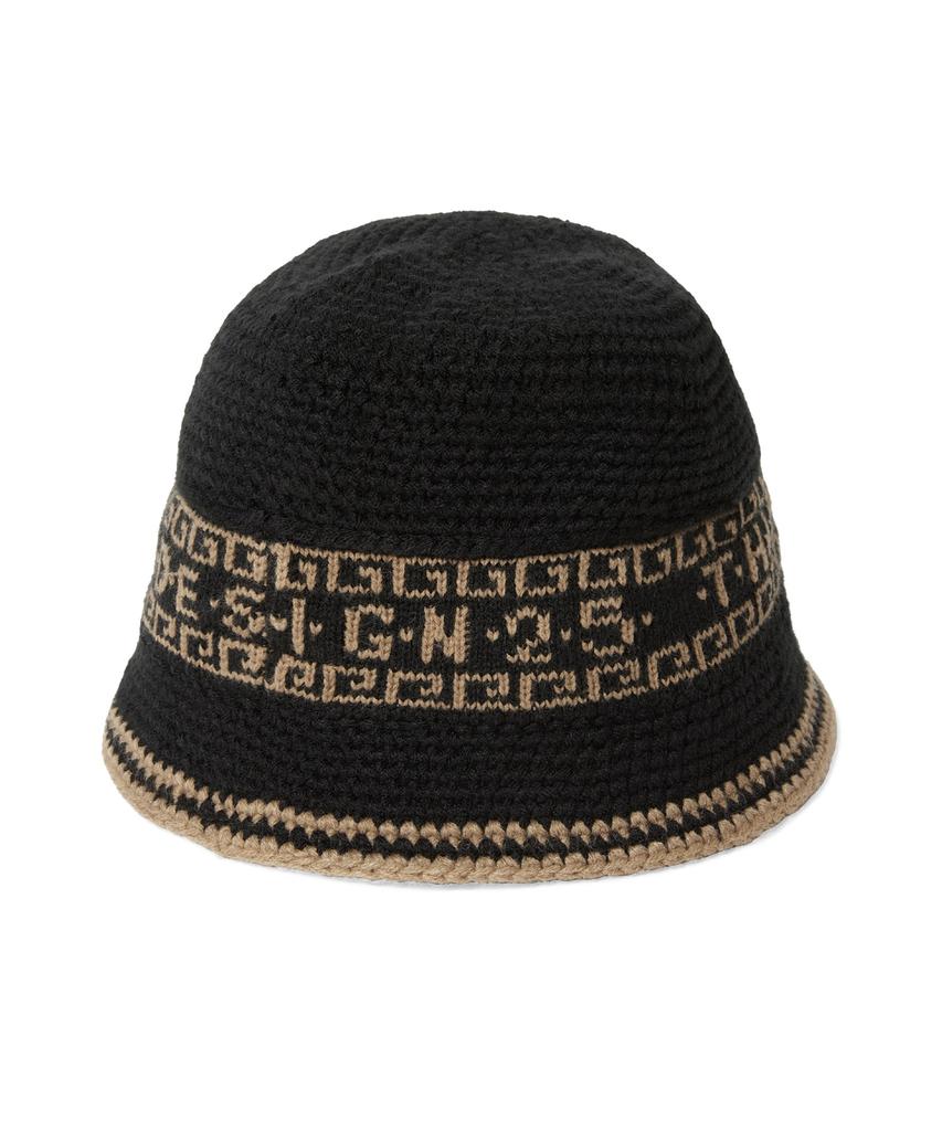 THISISNEVERTHAT Crochet Bucket Hat Black