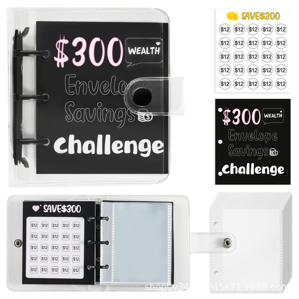 PVC Savings Challenges Book Mini Envelope Savings Challenge Easy To Use Money Saving Binder Kids