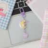 Cute Pajama Bear Keychain Kawaii Resin Teddy Key Chain With Star Charm For Girls Bag Purse Decoration