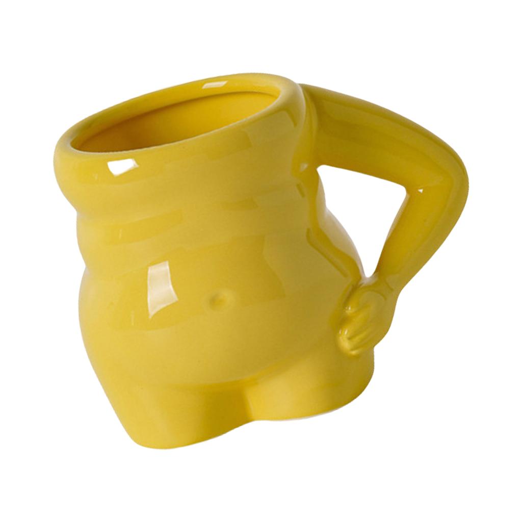Durable Belly Shaped Tea Cup Trendy Belly Shaped Ceramic Mug Creative Drinkwares for Personal and Gift Use