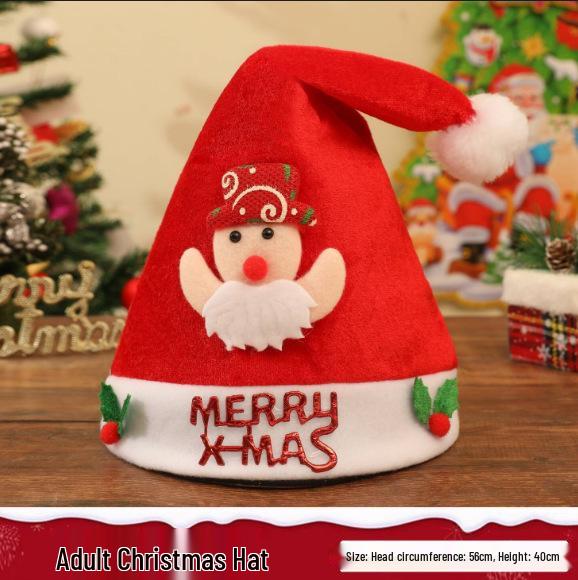 Dicke Plüsch Weihnachtsmannmütze - Weihnachtsgeschenk für Erwachsene, Jungen und Mädchen