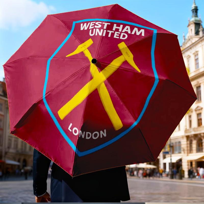 West Ham United Mini Five-Fold Lightweight Umbrella, Eight-Bone Frame, for Home Travel and Outdoor Use in Any Season Fan Gifts