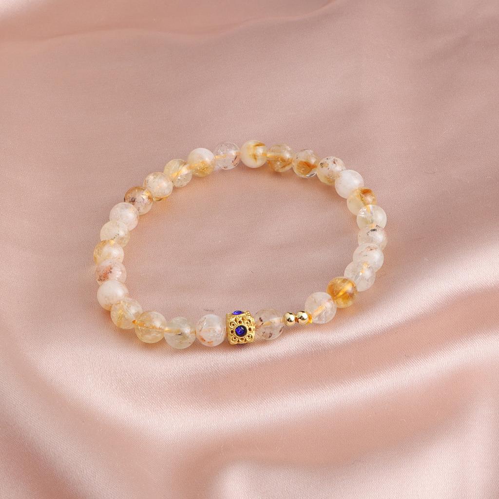 Bracelet Huang Asai Yuanbao Duobao Crystal Bracelet Dopamine Fashion Versatile Design Live Broadcast Explosion Douyin