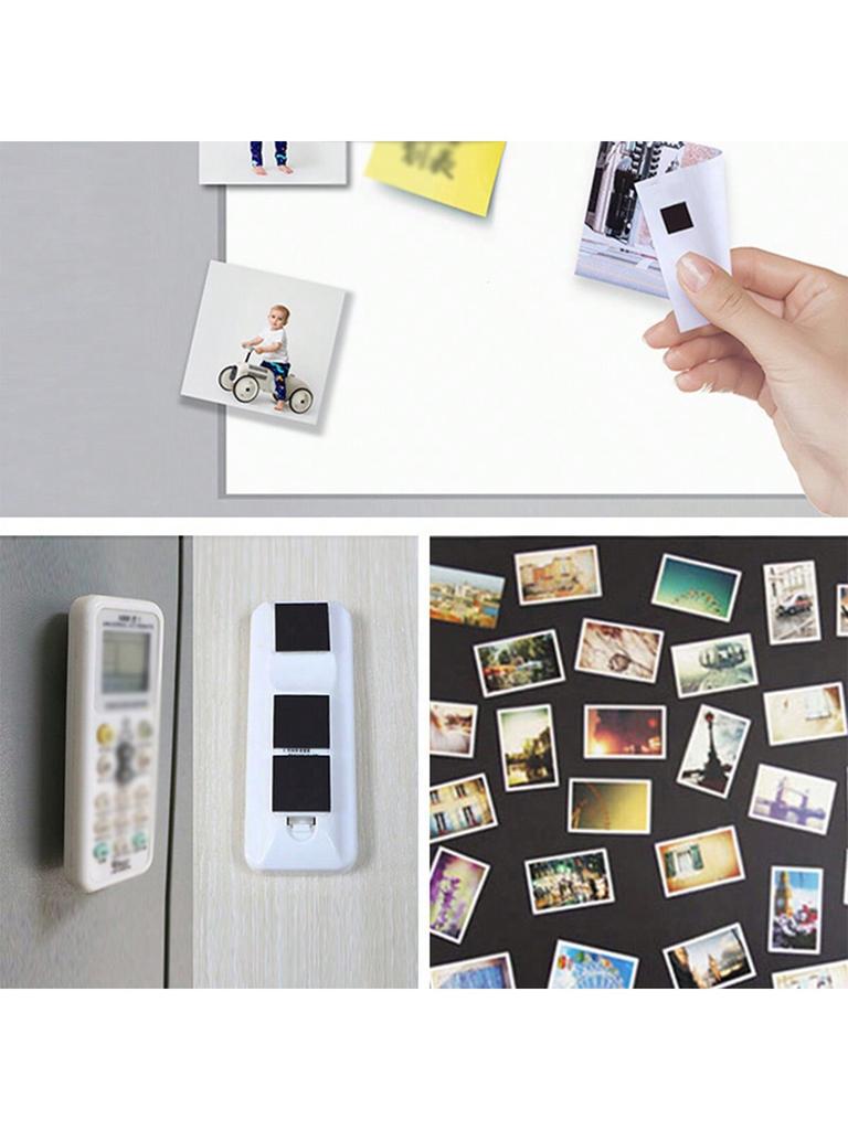 200Pieces Thick Black Multifunction Soft Magnet Foil With Self Adhesive Rubber Magnets For Refrigerator Decoration, Best Quality
