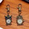 Tiny Cute Owl Shaped Pendant Pocket Watch For Kid Men Women Retro Quartz Pocket Clock Gifts Arabic Numerals Dial
