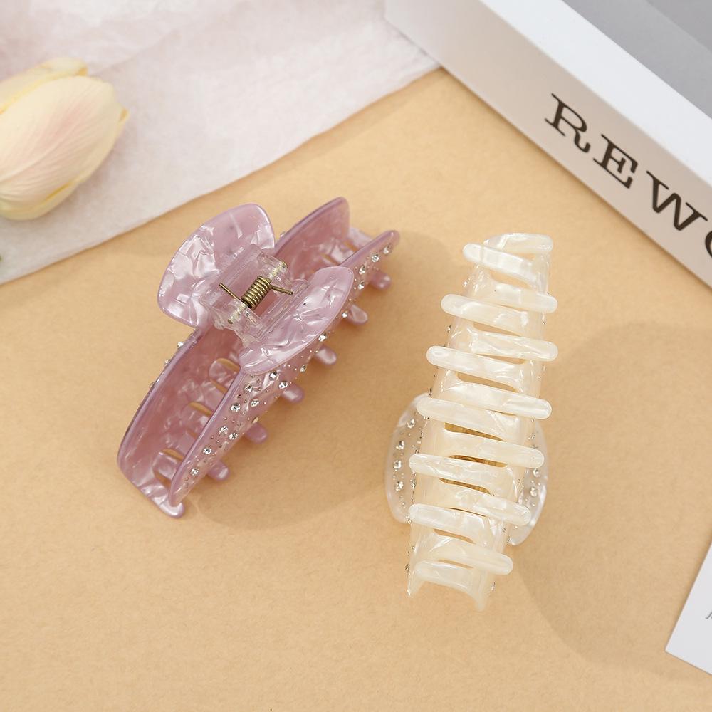 Korean Large Simple Fashion Hairpin Shark Clip - Jelly Color Hair Accessory