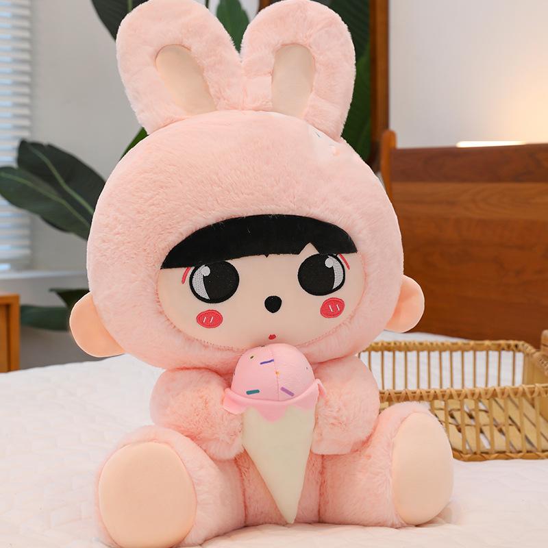 Ice Cream Bunny Plush Toy Children's Birthday Gift Sleeping Pillow Bay Window Ornament Healing Doll