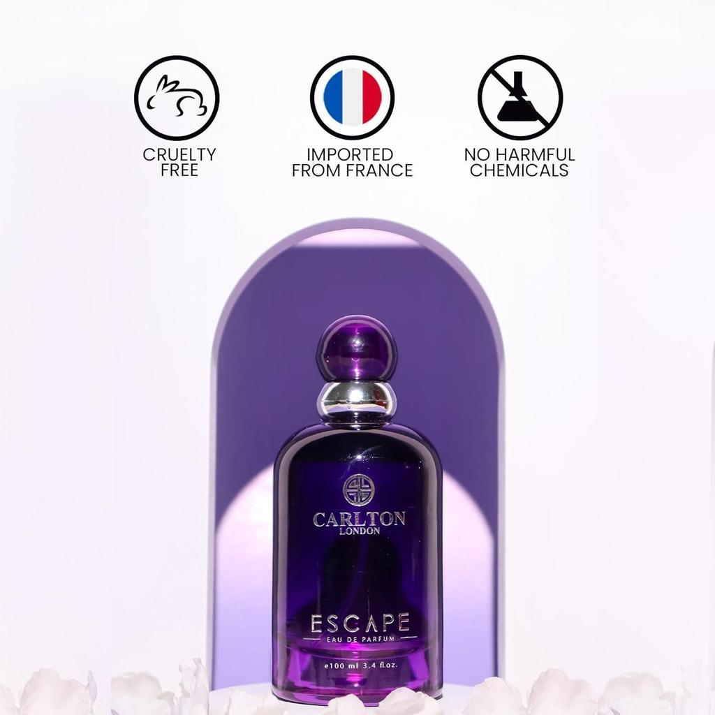 Carlton London Escape Perfume | Eau De Parfum for Women | Premium Long Lasting Luxury Perfume for Woman | Floral Fragrance | Best Gift for Women |