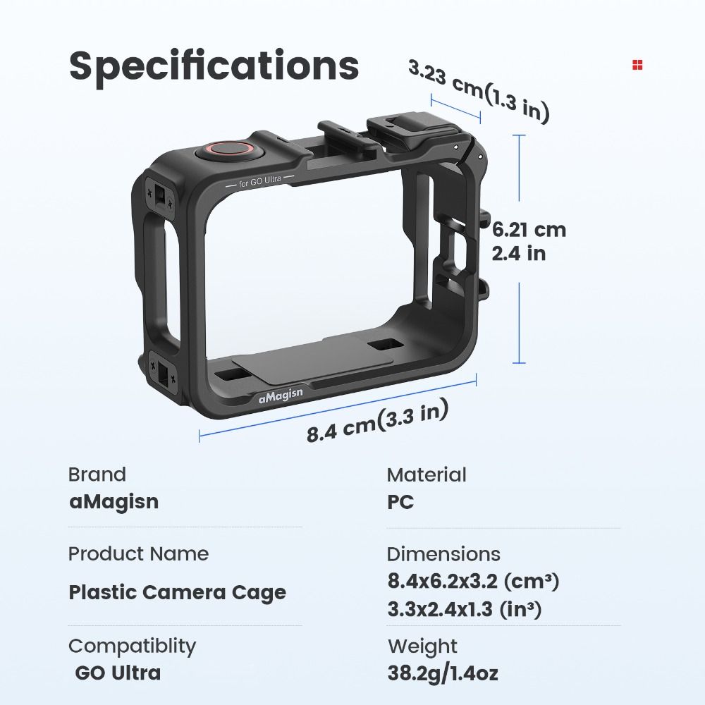 Quick Release Protective Frame for Insta360 Go Ultra Action Camera Accessories