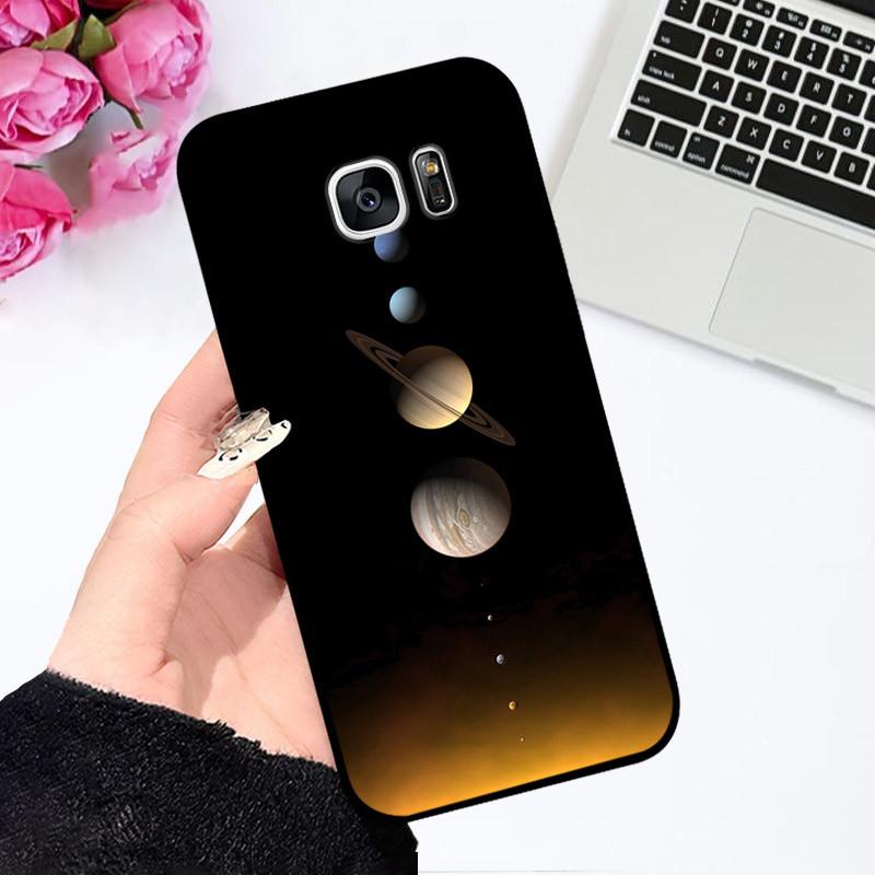 For Samsung Galaxy S7 Edge Silicone Case Astronaut Cute Soft TPU Phone Cover For Samsung Galaxy S6 S7 S 7 Edge Back Cover Bumper