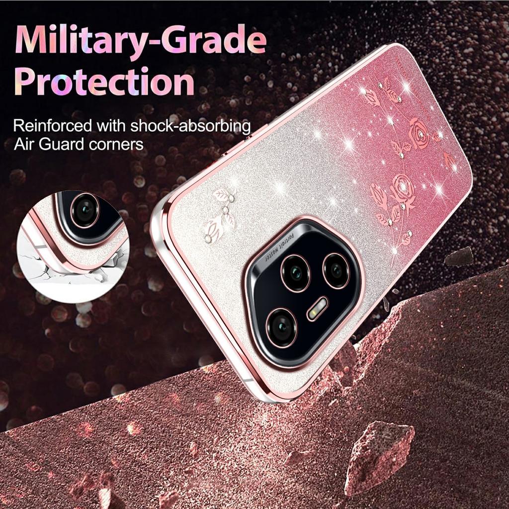 KADEM Pro Honor 400 Pro 5G (Globální) Pouzdro Květina TPU Flexibilní Gradientní Kryt na Telefon