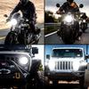 LED Headlight Inch Harley Headlight Beam LED Spotlight LED Work Light Fog Lamp Universal H5006 Replacement High Brightness Waterproof IP68 Round