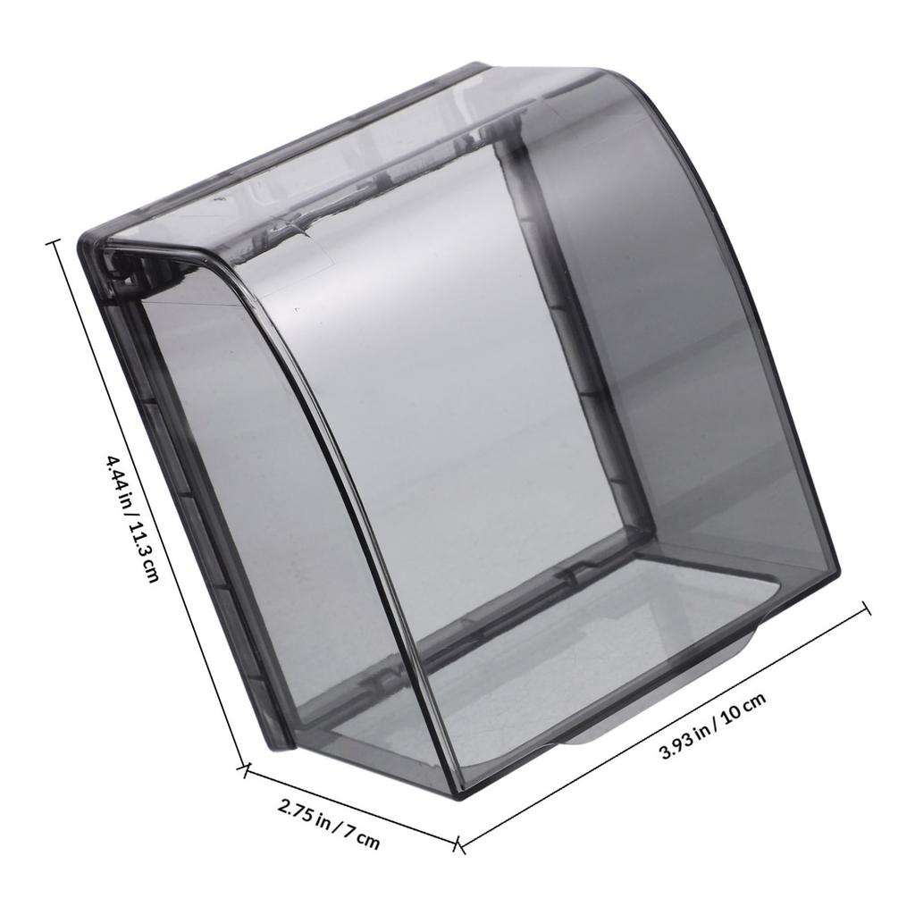 Waterproof Socket Cover 86 Type Plastic Protective Box Bathroom Kitchen Large Weatherproof Electrical Outlet Protector Black