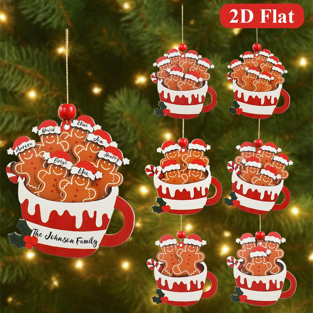 Christmas Wooden Family Pendant Christmas Decorations For Home 2025 Navidad Gift Xmas Tree Hanging Ornament Happy New Year 2026