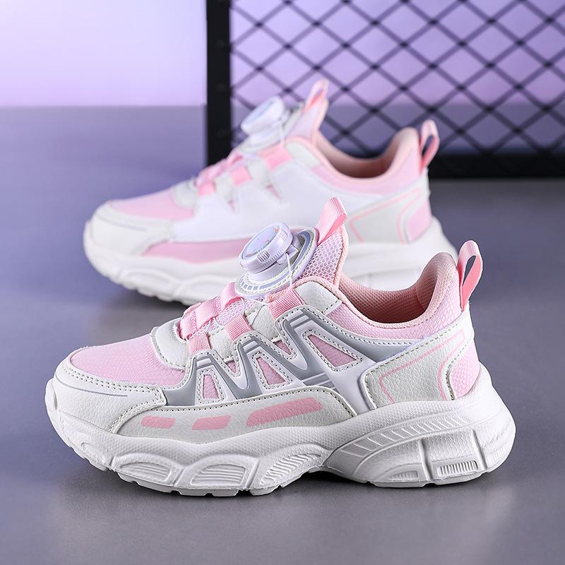 Girls shoes spring and summer new breathable mesh girls lightweight versatile dad shoes children's fashion casual sports shoes