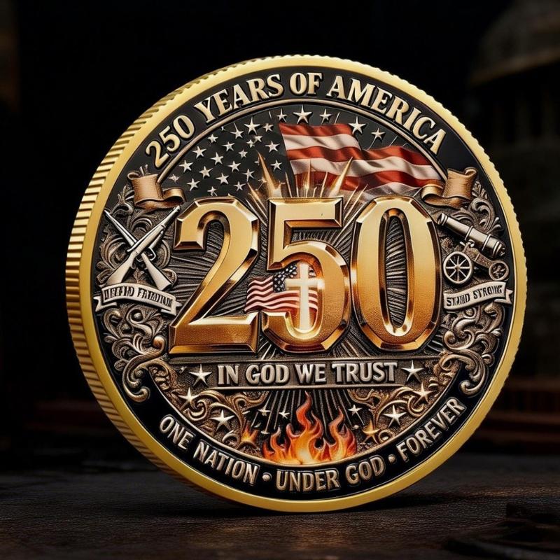 Moneda Conmemorativa del 250 Aniversario de EE. UU. Moneda de Desafío Patriótica de EE. UU. Moneda del 250 de EE. UU., Coleccionable del Cuerpo de Marines