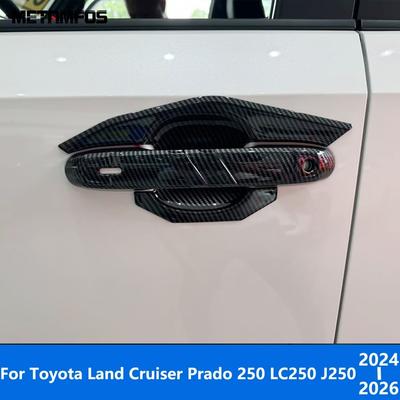 For Toyota Land Cruiser Prado 250 LC250 J250 2024 2025 2026 Chrome Side Door Handle Bowl Cover Trim Protector Car Accessories