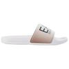 EMPORIO ARMANI EA7 Round Toe Flat Slide Slippers Women White XCP001XCC22T620