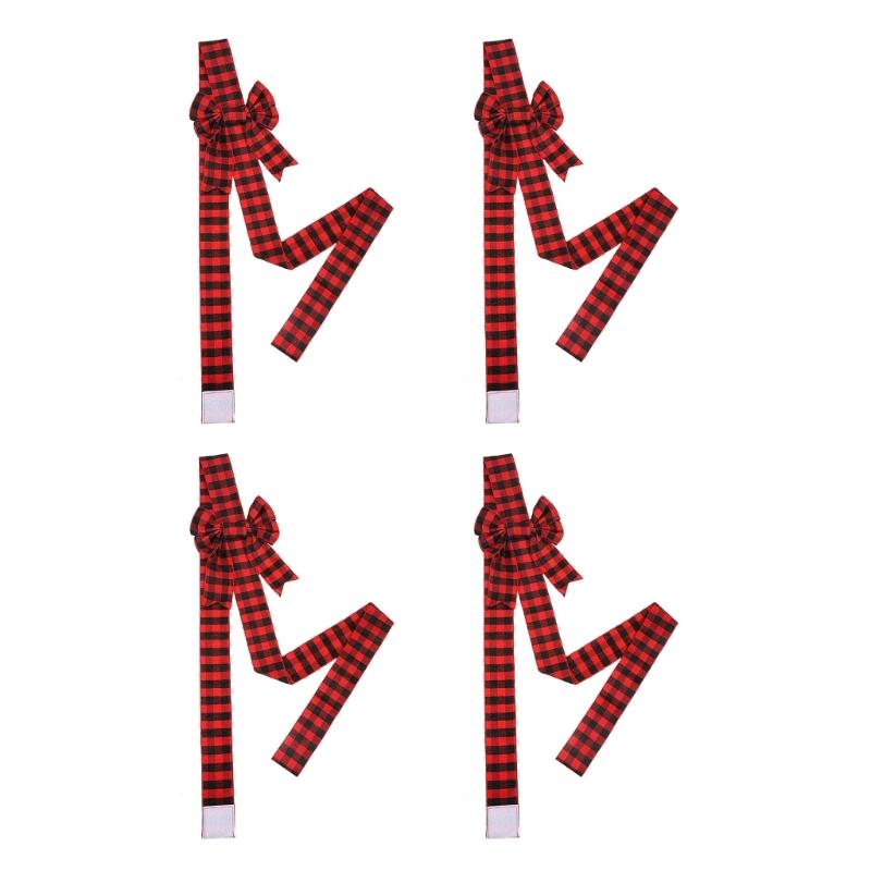 Versatile Festival Bowknot Decoration For Hanging On Doors Wall And Cabinets Polyester Christmas Accent
