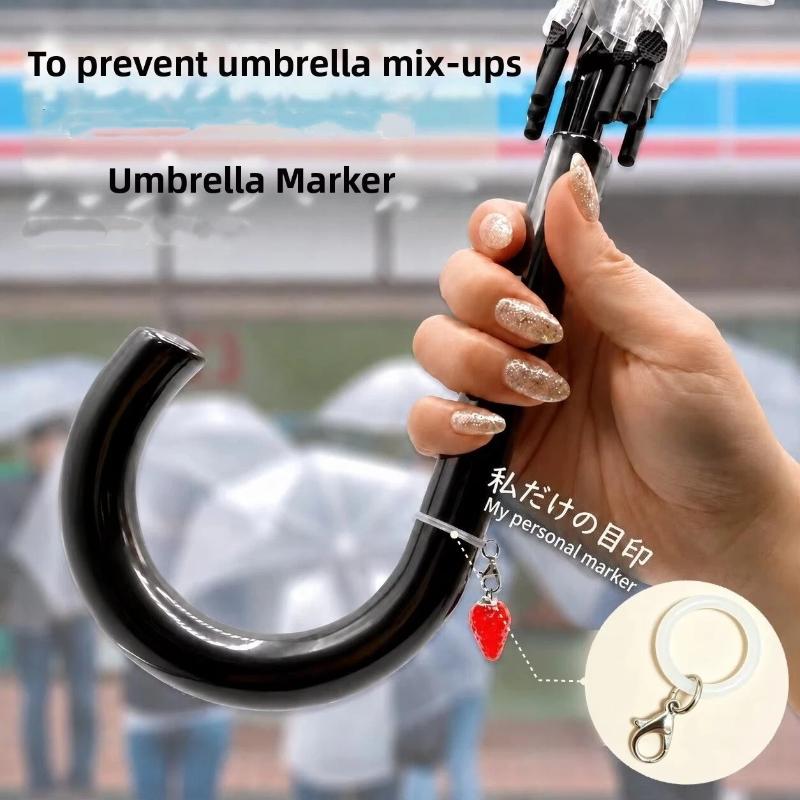 Silicone Umbrella Handle Rings Waterproof Long-Lasting 5/10 Pcs with Lobster Clasp for Daily Office Commuting Use