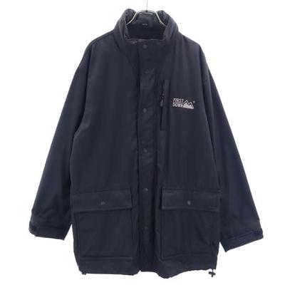 Bordado del logo de FIRSTDOWN Parka de montaña M negro Para hombre Usado