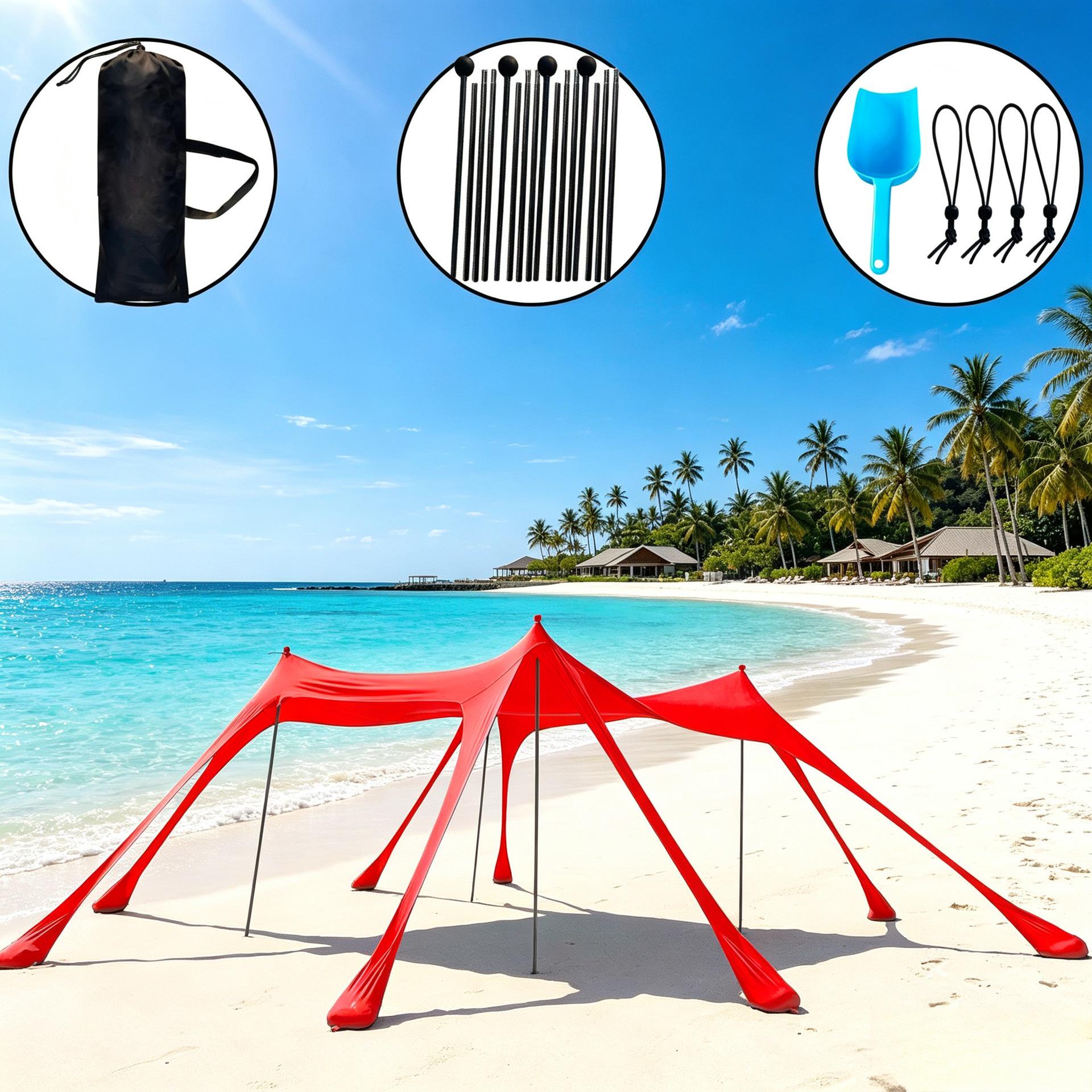 Elastic Lycra 8-Leg Portable Beach Tent