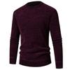 Winter Men's Business Casual Sweater Crew Neck Long Sleeve Plush Bottom Shirt