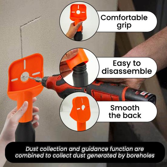 Portable Drill Dust Collector with Ergonomic Long Handle Electric Drill Dust Collecting Bowl Household