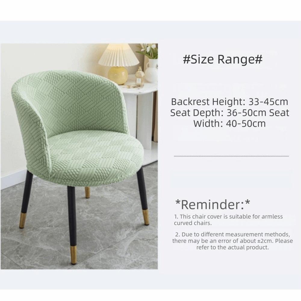 Arc-Shaped Curved Armchair Elastic Dining Chair Slipcover Nordic Chair Cover  For Home Living Room