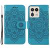 For Motorola Edge 50 Ultra 5G/Moto X50 Ultra 5G Case PU Leather Mandala Imprinted Design Wallet Phone Cover
