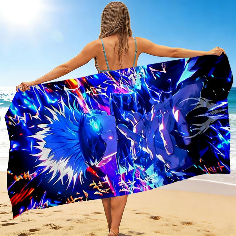 1Pc Dark Hero'S Rise Beach Towel, Quick Dry, Multi-Use for Beach Pool Gym Yoga Home Travel, Christmas, Halloween, Xmas Gift M92826
