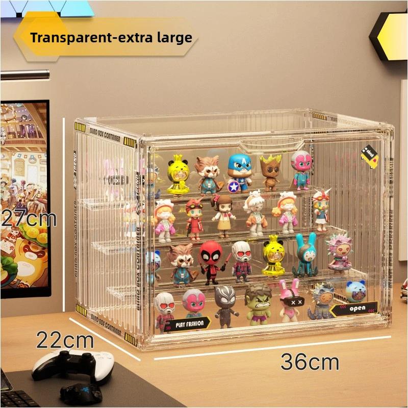 Containerized designs Acrylic Organizer for Collectible Figures and Blind Box High Definition Transparent Miniature Display Case
