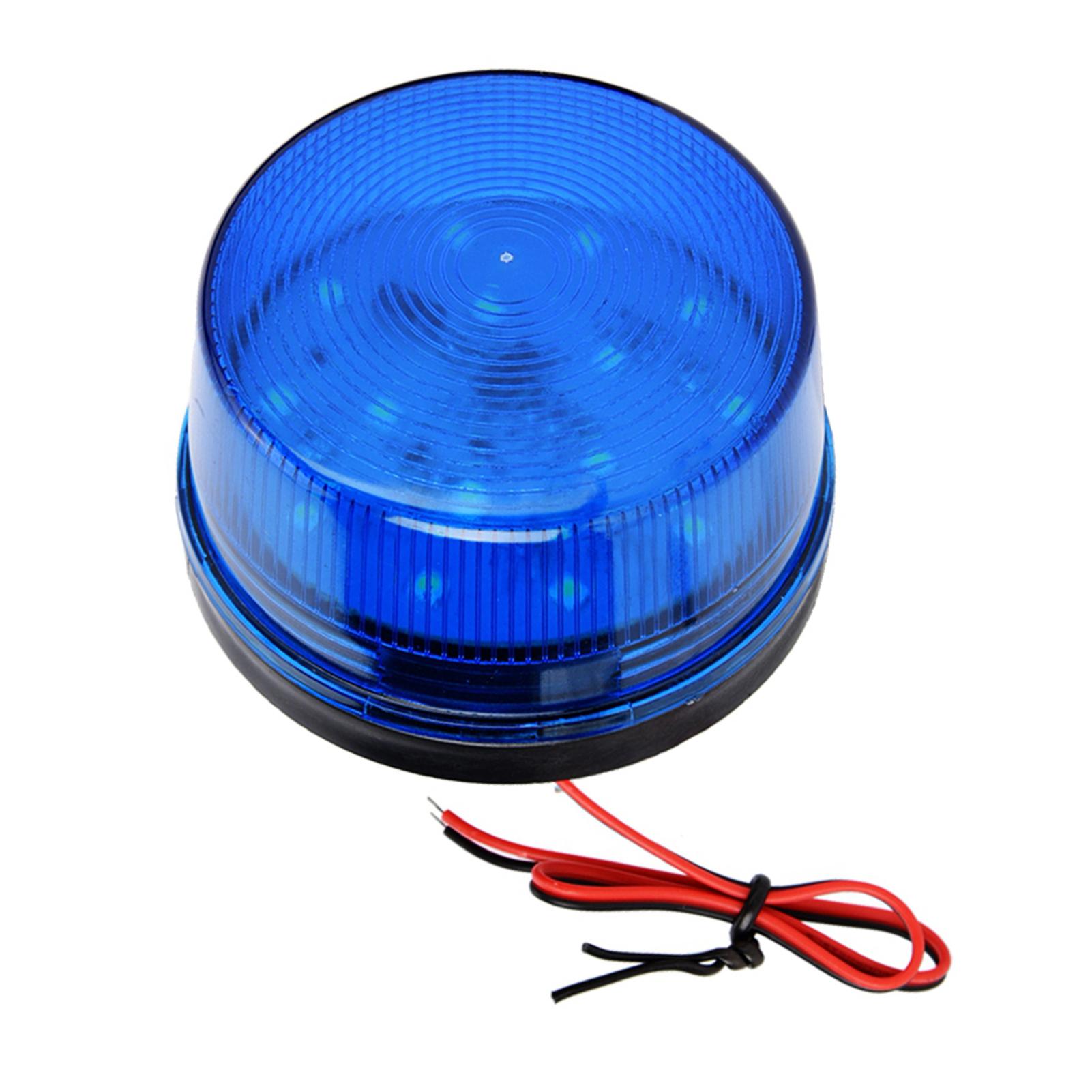 

DC9 12V Blue LED Strobe Beacon Emergency Alarm Warning Signal Flashing Light Without Sound