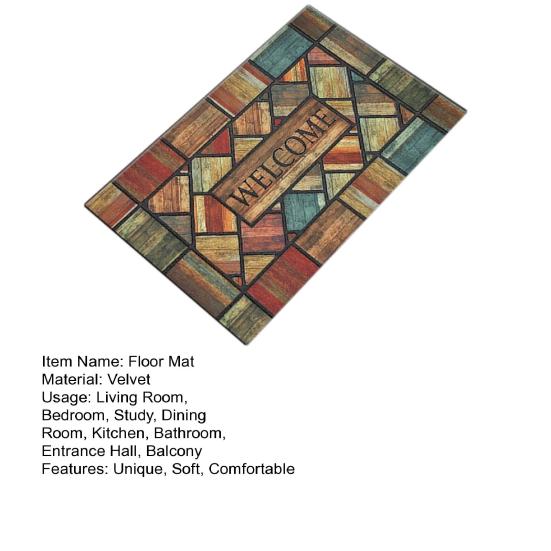 Welcome Floor Mat Non Slip Absorbent Entryway Rug Indoor Outdoor Entrance Doormat for Patio Hallway Home Decor