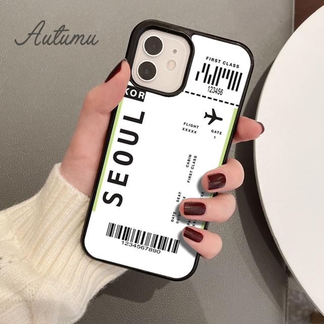 Funny Airport Code Phone Case for iPhone 11 12 13 14 Pro Max Mini X XR XS SE 2020 6S 7 8 Plus Samsung Galaxy S21 S22 Cover Shell