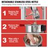 SucceBuy 8 12Oz Popcorn MakerPopcorn Popper Machine Kettle Makes Countertop Popcorn Maker with Tempered Glass