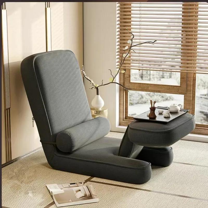 Comfortable Stylish Portable Foldable Chaise Lounge Chair Bed for Dormitory and Bedroom Vintage Tatami Style Portable Folda