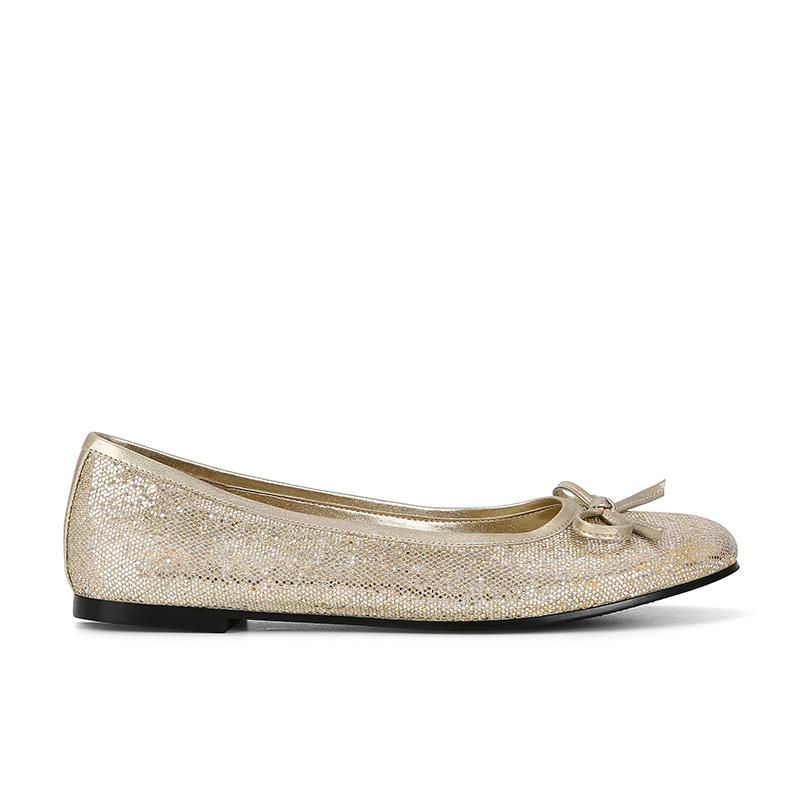 

Spot sheepskin version~ Su Yinyin Smurfs old bow round head flat ballet shoes women s single shoes grandma shoes 40