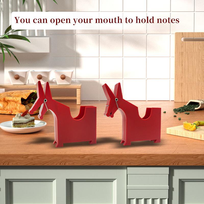 Creative Donkey-Shaped Desktop Organizer, Multi-functional Note Clip