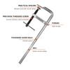 F-Bar Clamp 12-Inch Light-duty Drop Forged Steel Clamp Adjustable Rotating Pad for Welding Woodworking Metal Working DIY