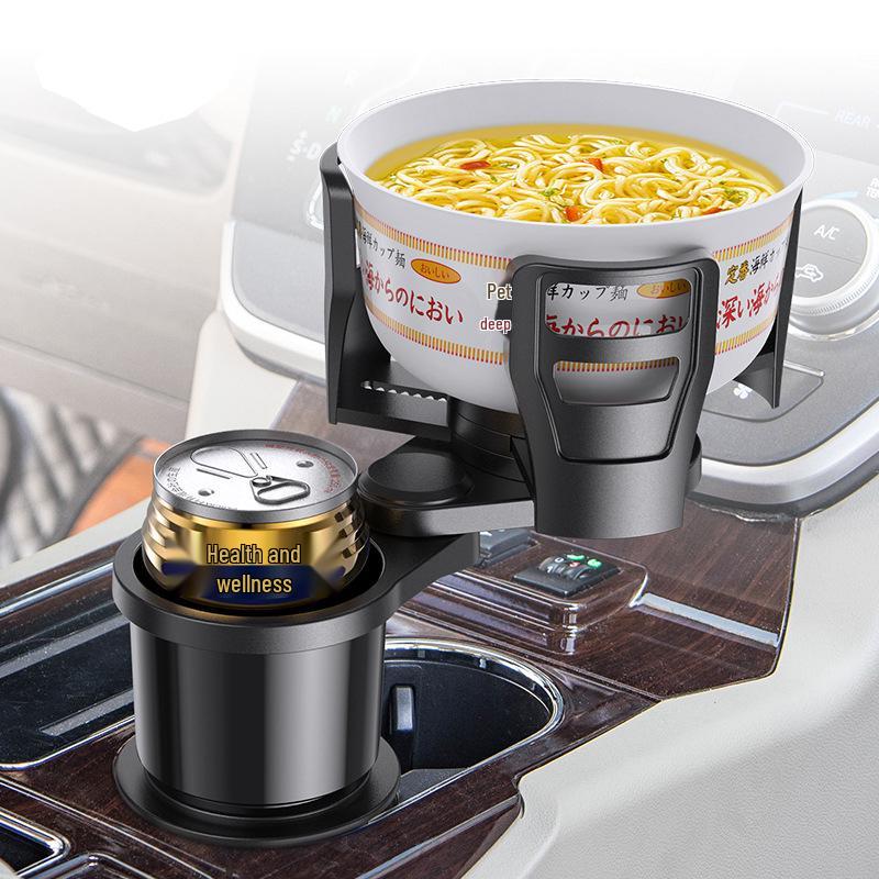Dual Car Cup Holder & Organizer - Multi-Functional Interior Storage Rack