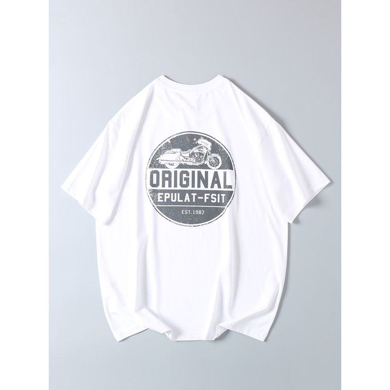 Fashionable American-Style Printed Short-Sleeve T-Shirt for Men, Summer Casual Round-Neck Top, Export Surplus with Tags Removed