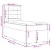 VidaXL Slat Bed Base and Mattress Light Grey 80x200 Cm Velvet, Bed, Platform Bed, Panel Bed, Furniture of 3286174