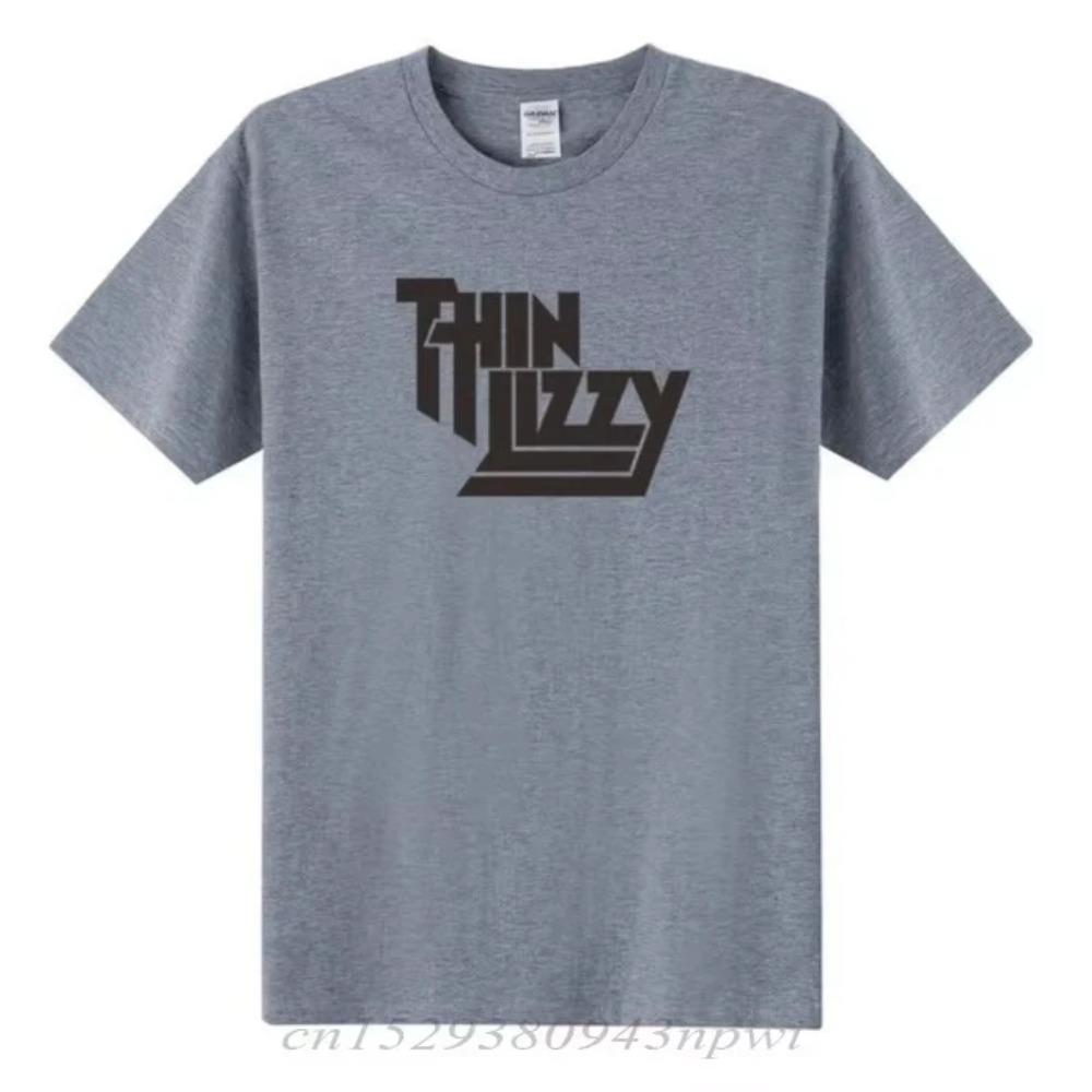 2025 Heavy Metal Thin Lizzy T-Shirt Herren Tops Musik Sänger T-Shirt Kurzarm Baumwolle Rundhals T-Shirt Oberteil Kleidung