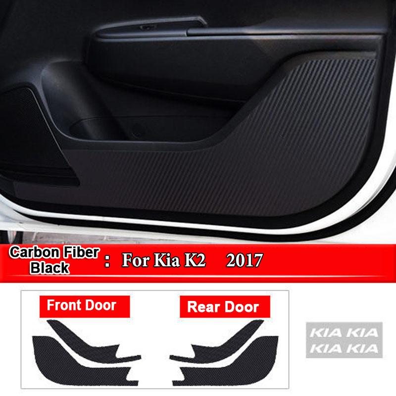 For Kia Sportage K2 K3 K4 KX3 K5 KX5 KX7 Car Inner Door Anti Kick Pad Carbon Fiber Patterned Pad Stickers Protective Accessories