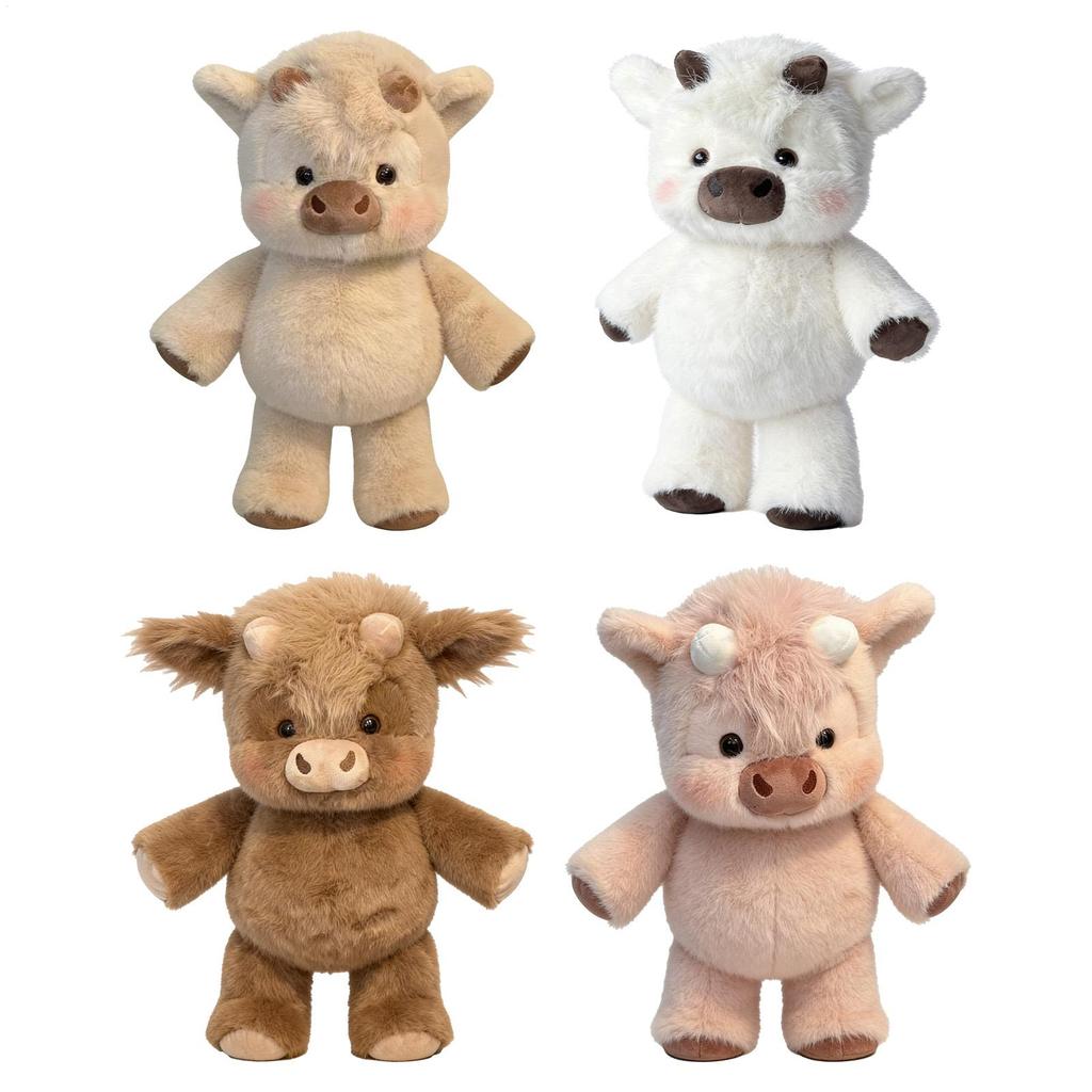 45CM Simulation Cattle Animals Plush Toys Cartoon Milk Cow Plush Doll Soft Stuffed Sweater Cow Pillow Home Decoration Toy