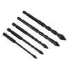 5PCS Set Masonry Drill Bits Cemented Carbide 1/4 Inch Hex Shank Professional Concrete Drill Bits