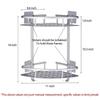 Modern Polished Dual Aluminum Corner Shower Caddy Stainless Steel Shelf No Drilling Wall Mounted Adhesive Bathroom Organizer
