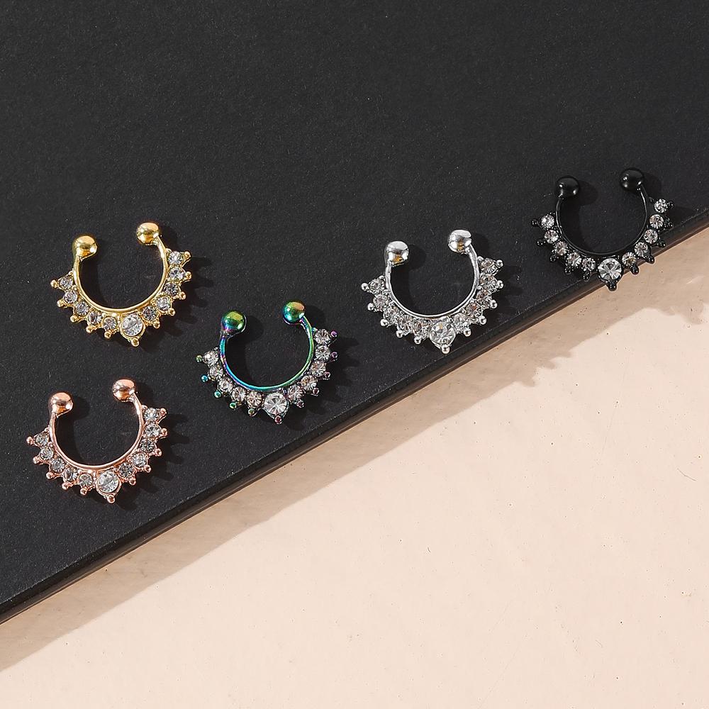 Ring Safe Luxury Nose Nail Fine Nose Nail Non Zirconia Nose Ring Stainless Steel Nose Nail Cartilage Earring Spiral Pierced Jewelry