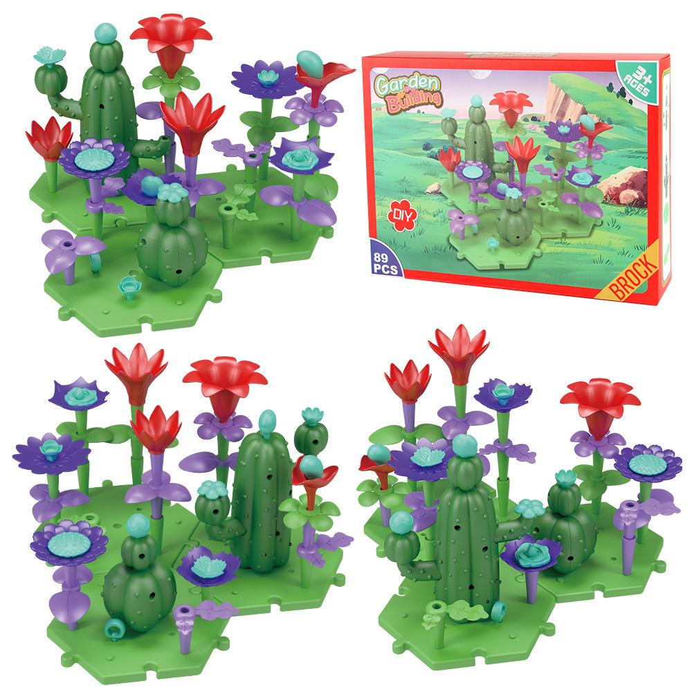 Kids Creative Building Block Flower Toy STEM Educational DIY Garden Playset